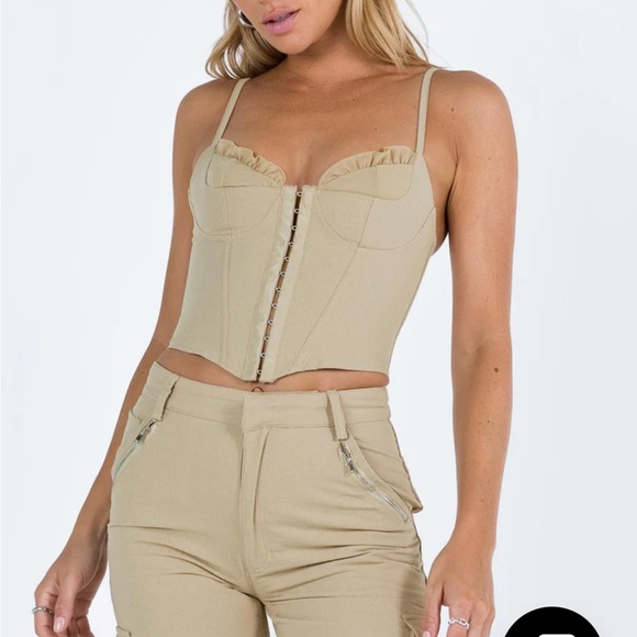 Princess Polly DESTINY TOP TAUPE - Picture 4 of 6